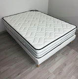 Matelas 20cm d'épaisseur + sommier tapissier + 4 pieds et 2 oreillers offerts